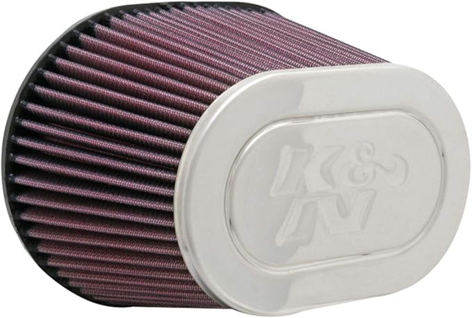 K&N Universal Clamp-On Air Filter: High Performance, Premium, Washable, Replacement Engine Filter: Filter Height: 5 In, Flange Length: 0.875 In, Shape: Oval Straight, RF-1001
