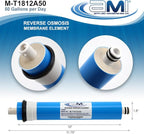 APPLIED MEMBRANES INC. 50 GPD Reverse Osmosis Membrane | RO Membrane Water Filter Replacement for Reverse Osmosis Water Filtration System | 1.8” x 12” Universal Compatibility | Made in USA