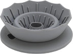 Pour Over Coffee Dripper Silicone Food Grade Portable Hand Brewed Coffee Filter Cup for Travel Outdoor Camping Home Use Lightweight Foldable Easy to Clean Dishwasher Safe Durable (Gray)