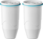 Compatible with Zero Pitchers and Dispenser, 0 TDS Premium Filtration, Fit for ZR-001 ZR-004 ZP-006 ZR-017 ZS-008 Filters, reducing Lead, Chromium, and Contaminants by Sensiblopt, 2 Pack