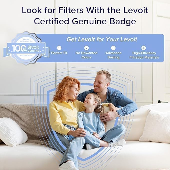 LEVOIT Genuine Vital 100S-P Air Purifier Pet Allergy Replacement Filter, Supports HEPA Sleep Mode, High-Efficiency Activated Carbon Filters, Vital 100S-RF-PA , 1 Pack, Yellow