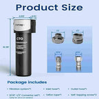 Vortopt Under Sink Water Filter System,Kitchen Sink Water Filter,NSF/ANSI 42 Certified Under Sink Water Filter,28000 Gallons Flow,Reduces PFOA/PFOS/Chlorine,Direct Connect,Black,Q5-C2.
