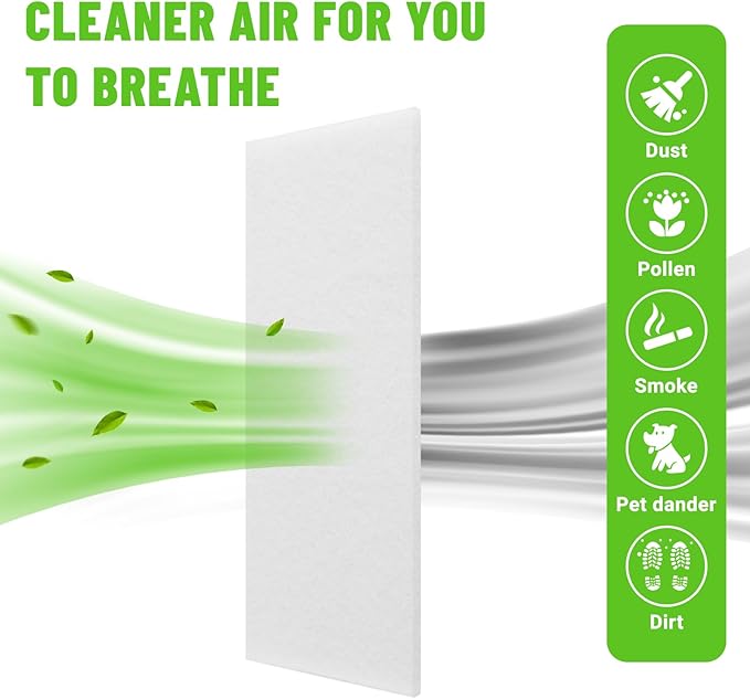 Air Vent Filters, 10 Pcs Floor Vent Register Filters - 4"x10"White, Air Register Vent Filters for Home,Trap Debris in Ventilation System