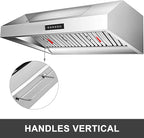VBENLEM Pack of 6 Hood Filters 19.5W x 15.5H Inch, 430 Stainless Steel 5 Grooves Commercial Hood Filters, Range Hood Filter for Grease Rated Commercial Kitchen Exhaust Hoods