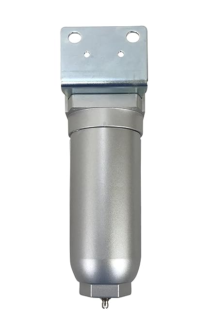 1" NPT Industrial Particulate Filter, Removes Water, Moisture, Debris from Compressed Air Lines, 11oz Bowl (225 PSI Max)