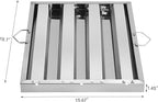 New Star Foodservice 54323 Stainless Steel Hood Filter, 16" W x 20" H, Set of 6