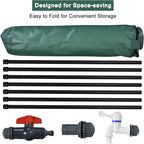 Goplus 100 Gallon Collapsible Rain Barrel, Portable Rain Barrels to Collect Rainwater from Gutter, Rainwater Collection System, Water Storage Tank Catcher Container with Filter Spigot Overflow Kit