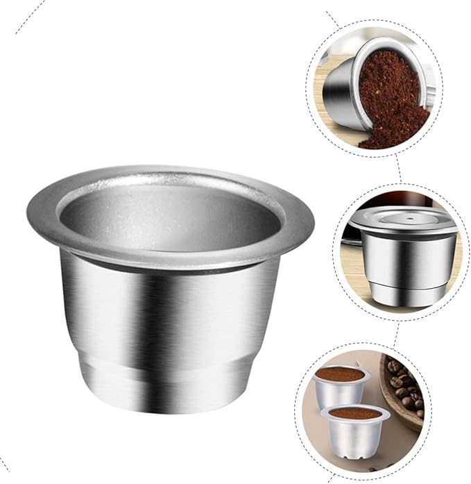 Homoyoyo 4pcs Reusable Coffee Filter Cups Multi-function Drainers for Home Office and Coffee Shops Design Fine Mesh for Better Flavor Extraction