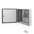 Electrical Box 20 x 20 x 6 Inch Indoor Outdoor Electrical Enclosure Box Steel Junction Box Wall Mounted Universal Electrical Project Box with Safety Locks and Mounting Plates