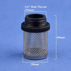 Durable 304 Stainless Steel Water Filter Screen - 1/2" to 2" External Thread for Aquariums, Ponds, Hydroponics(10Pcsx3/4In)