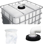 samou IBC Lid Filter 165 mm 90° Ton Barrel Cover with Nylon Washable IBC Tank Lid Filter for mounting on IBC Container Rainwater Tank IBC 1000 Liters DN150 (90° Angle)