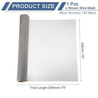 uxcell 120 Mesh 79" x 16" Woven Wire Mesh, 304 Stainless Steel Air Vent Filter Screen, Window Screen Mesh for DIY Projects Vents Cover Filtration Animals Fence