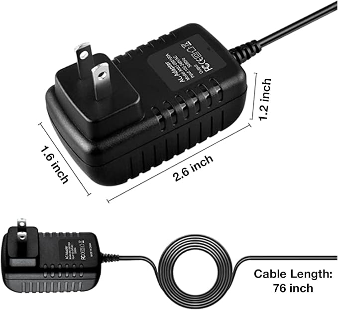 12V AC/DC Adapter Compatible with Muliap Model KJ80 K-J80 GA-120 1000 GA-1201000 Air Cleaners for Bedroom True H13 HEPA Filter Pet Dander Smoke Odor Dust 12VDC Power Supply Battery Charger