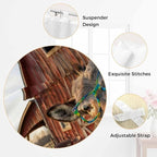 Farm Donkeys Living Room Curtains 96 Inch Length, Window Curtains Tab Top, Farmhouse Barn Funny Animals Butterfly Light Filtering Window Treatments Drapes 52"x96" 2 Panel