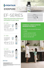 Pentair Everpure EF-1500 Quick-Change Filter Cartridge, EV985850, NSF Certified to Reduce Lead, For Use in Everpure EF-1500 Full Flow Drinking Water System, 1,500 Gallon Capacity, 0.5 Micron