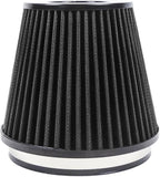 Universal 6" 152mm igh-Flow Air Filter, Reusable Cone Cold Air Intake, High Performance, Washable, Clamp-On Car High Flow Air Kit, Flange Diameter: 6 Inch, Filter Height: 7 Inch, Red
