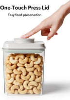 Airtight Food Storage Containers Set with One-Touch Lid, 4-Pack (4.22 QT / 4.0 L) Best Value Stackable Durable PET for Complete Kitchen Pantry Organization