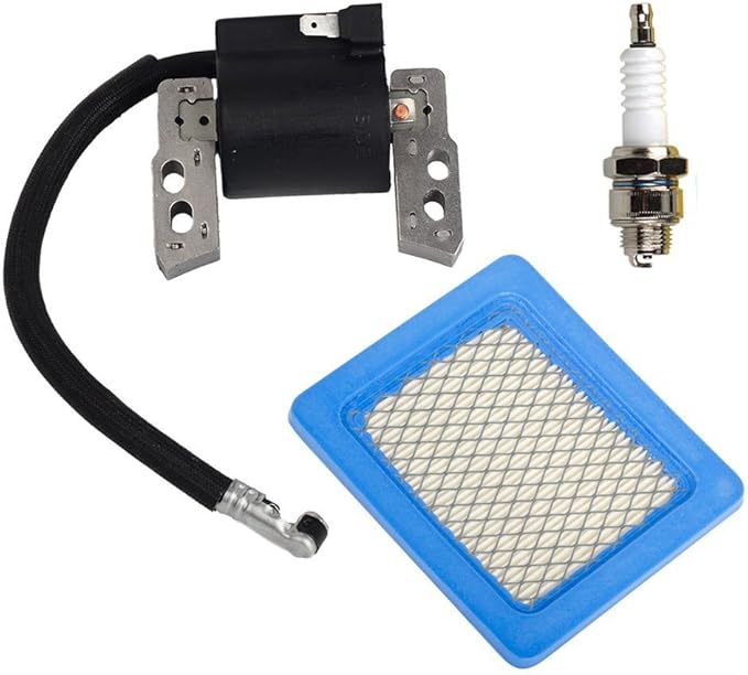 HIFROM Ignition Coil Replacement for 695711 802574 493237 796964 492416 with Air Filter 491588 491588S Spark Plug