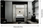 Wall Mirror Modern LED Bathroom Mirror with Defogging Backlit Bathroom Mirrors with Light and Touch Sensor Switch Demister Pad (Color : D Size : 50CMx70CM) (C 70CMx90CM)