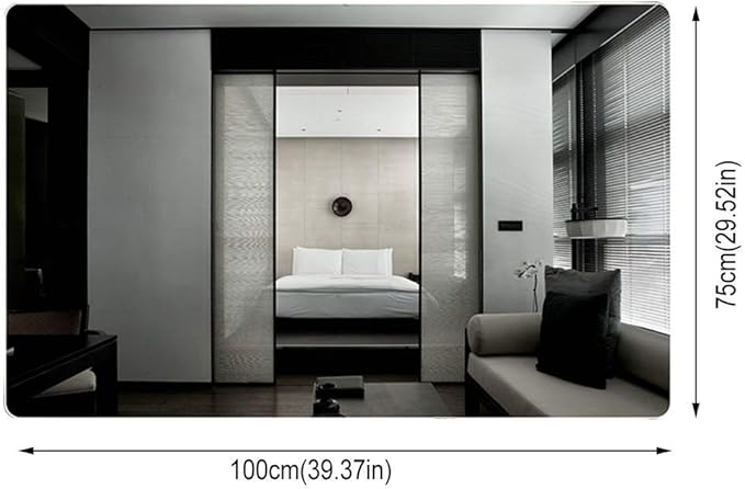Wall Mirror Modern LED Bathroom Mirror with Defogging Backlit Bathroom Mirrors with Light and Touch Sensor Switch Demister Pad (Color : D Size : 50CMx70CM) (C 50CMx70CM)