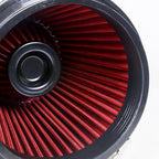 Universal 6" 152mm igh-Flow Air Filter, Reusable Cone Cold Air Intake, High Performance, Washable, Clamp-On Car High Flow Air Kit, Flange Diameter: 6 Inch, Filter Height: 7 Inch, Red