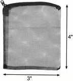 AQUANEAT 10pcs Aquarium Filter Media Bags, Fish Tank Coarse Mesh Bags with Plastic Zipper for Activated Carbon (3" x 4")