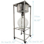 INTSUPERMAI 50L Buchner Funnel Filtering Kit, with 50L Vacuum Flask, Stainless Steel Frame, Negative Pressure Filtration, Lab Vacuum Suction Filter for Liquid-Liquid Extraction