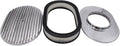 1 Set SHLPDFM Air Cleaner Polished Aluminum Silver 12"" Oval Full Finned Air Cleaner Assembly Fits for Chevy, Ford, & Mopar Hot Rod