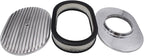 1 Set SHLPDFM Air Cleaner Polished Aluminum Silver 12"" Oval Full Finned Air Cleaner Assembly Fits for Chevy, Ford, & Mopar Hot Rod