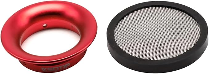 Carburetor Carb Velocity Stack Air Filter Cleaner Modified Trumpet Aluminum Alloy with Sponge Filter Steel Mesh for PWK21-30mm Short Fast Intake Suggest for Small Displacement (Red, 50mm)