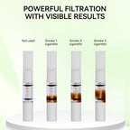 Cigarette Filters Pure White Set 10pcs Cigarette Holder Reusable Clean Tar Tobacco Filter with Multi-Filtering for Standard Size Cigarettes Ø8mm,Slim Cigarettes Ø6mm and Ø5mm