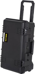 MEIJIA Premium Waterproof Hard Compact Rolling Camera Case with customizable fit foam and wheels,Full Protection with Light&Convenient Design,21.7"x14.1"x8.8",Elegant Black