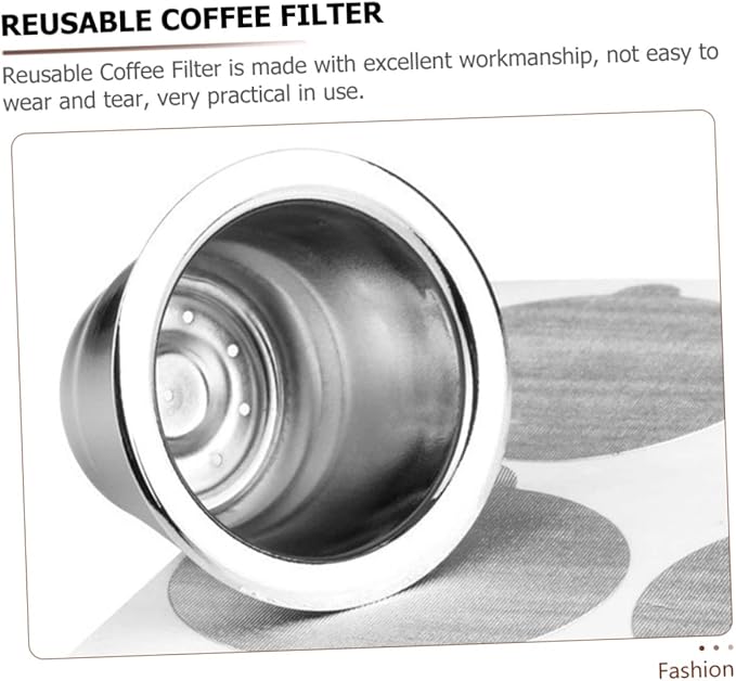 Homoyoyo 6pcs Reusable Coffee Filter Cups Compact Professional Coffee Strainers for Home and Restaurant Use Filter Accessories