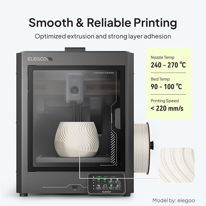 ELEGOO ASA Filament 1.75mm Blue 1KG, UV & Weather Resistant 3D Printer Filament for Outdoor Functional Parts, High Impact Strength Engineering Grad 1kg Spool (2.2lbs) Fit for FDM Printers