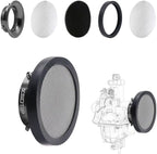 Carburetor Carb Velocity Stack 44mm Air Cleaner Filter Modified Trumpet Aluminum Alloy with Sponge Filter Steel Mesh for GY6 150cc PZ24 PZ30 PHBH Suggest Small Displacement (Titan,44mm)