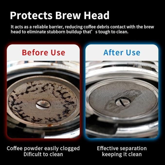 watchget 58.35mm Espresso Puck Screen - 0.2mm Ultra Thin Espresso Filter with Round Hole - Lower Shower Screen - Metal Reusable Coffee Filter for Portafilter Basket 58mm - Puck Screen