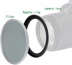 52mm to 49mm Step-Down Ring Filter Adapter,for All Brands UV ND CPL, Metal Ring Step-Down Rings Adapter Filter (52mm-49mm)
