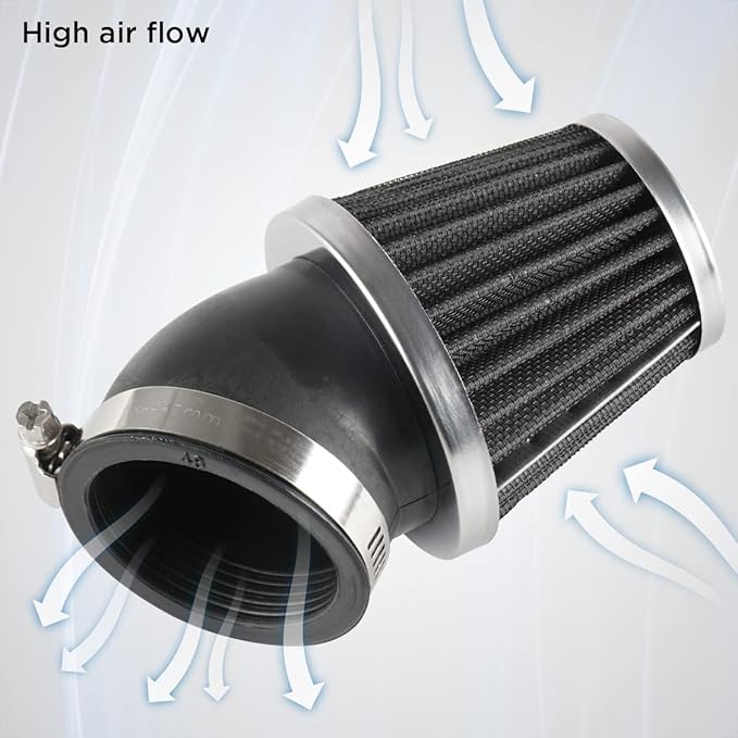Evermotor Motorcycle Air Filter, 41mm 42mm 43mm Filter for 50cc 70cc 90cc 110cc 125cc 150cc Carb Filter GY6,Moped,ATV