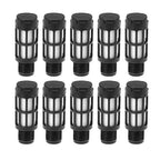 Quickun Plastic Exhaust Air Silencer, 1/8" Air Line Pneumatic Muffler Black Air Compressor Fitting (Pack of 10)