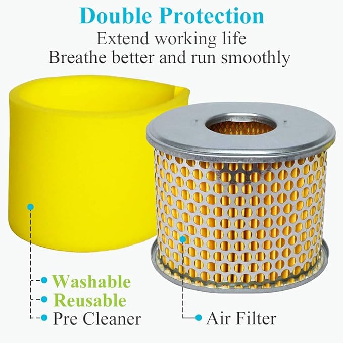 HOODELL 3 Pack Air Filter Fit for Honda GX390 13HP GX340 11HP Engine Pressure Washer Air Cleaner, Professional 17210-ZE3-010 17210-ZE3-505 Air Filter