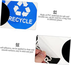 8pcs Garbage Can Stickers Waste Sorting Decals Recycling Bin Sticker Kitchen Trashcan Decals PVC Material