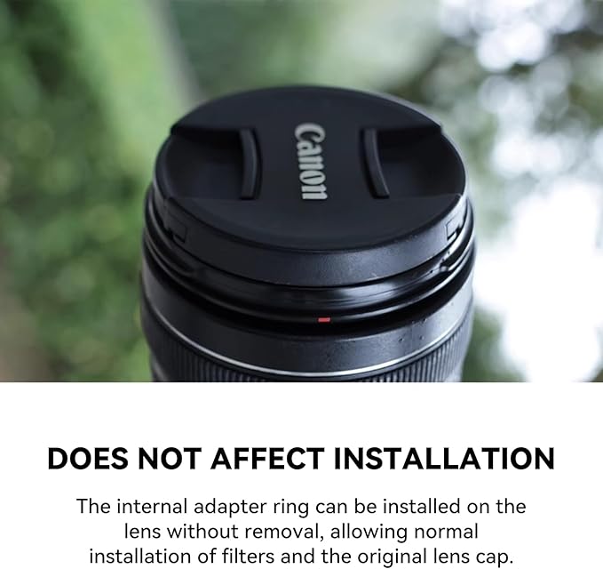 Kase 72mm Magnetic Adapter Ring, Aviation Aluminum 0.5s Snap-On Frame for CPL/ND/UV Filters, No Light Leak & Vignette, Ultra-Thin Stackable for DSLR Mirrorless Wide-Angle Vlog