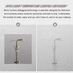 Bathroom Mirror with LED Lights，Smart Illuminated LED Bathroom Mirror，Energy-Saving LED Smart Mirrors，LED Mirror for Bathroom，with Demister Pad and Smart Touch Switch(H80*W90cm/H31.5*W35.4IN)