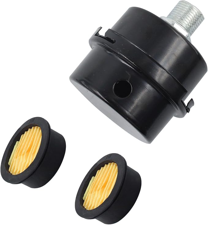 2PCS 0.63’’ Metal Air Compressor Intake Filter Sound Muffler, Thread Air Compressor Silencer