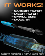 VapeVac (Registered AMZ Brand) – Pocket-Sized Personal Air Filter for Discreet Output Reduction | Minimizes Odor, Keeps Air Fresh | Not an Emission Device – 500+ Uses (3-Pack)