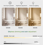 Bathroom Mirror with LED Lights，Bathroom Led Mirror ，LED Mirror for Bathroom，Backlit Bathroom Mirror ，with Touch Sensor/Demister pad，Shatterproof，Adjustable Lights(A,W75*H100cm/W29.5*W39.4IN)