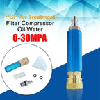High Pressure Oil Water Separator for Compressor, Air Treatment Filter 0-30MPa, Aluminum Compressed Air Filter with Seal Rings and Gaskets