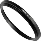 52-55mm Metal Step-Up/Down Ring Adapter Compatible with Mirrorless Cameras DSLR Lens, UV CPL ND Filter Thread Converter, Black