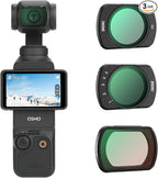 BRDRC Pocket 3 ND CPL Filters Set, 3 Pack - CPL + Black Mist Filter 1/4 + ND2-32 Magnetic Lens Filter for DJI Osmo Pocket 3 Creator Combo Camera Accessories - Can be Stacked