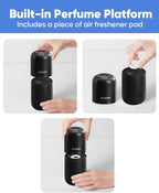 KEN BROWN Rechargeable Portable Air Purifier for Car, Office Bedroom Home, Quiet Air Cleaner for Dust, Smoke & Odors, USB-Powered, Compact for Desk & Bedroom
